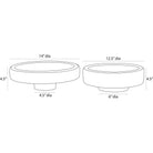 Arteriors - ATE04 - Centerpieces, Set of 2 - Izzy - Thundercloud