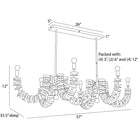 Arteriors - DLS16 - Eight Light Linear Chandelier - Kalama - Ivory