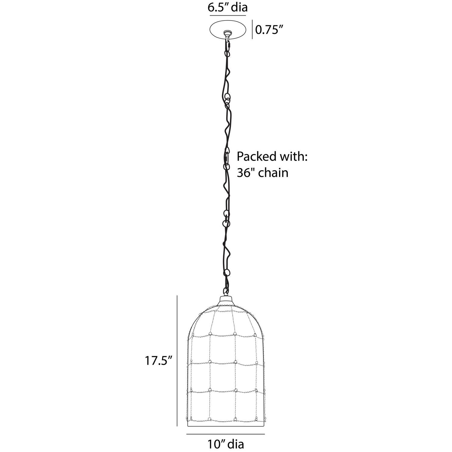 Arteriors - DPI14 - One Light Pendant - Jordan - Frosted