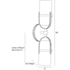 Arteriors - DWI26 - Two Light Wall Sconce - Jacobson - Smoke