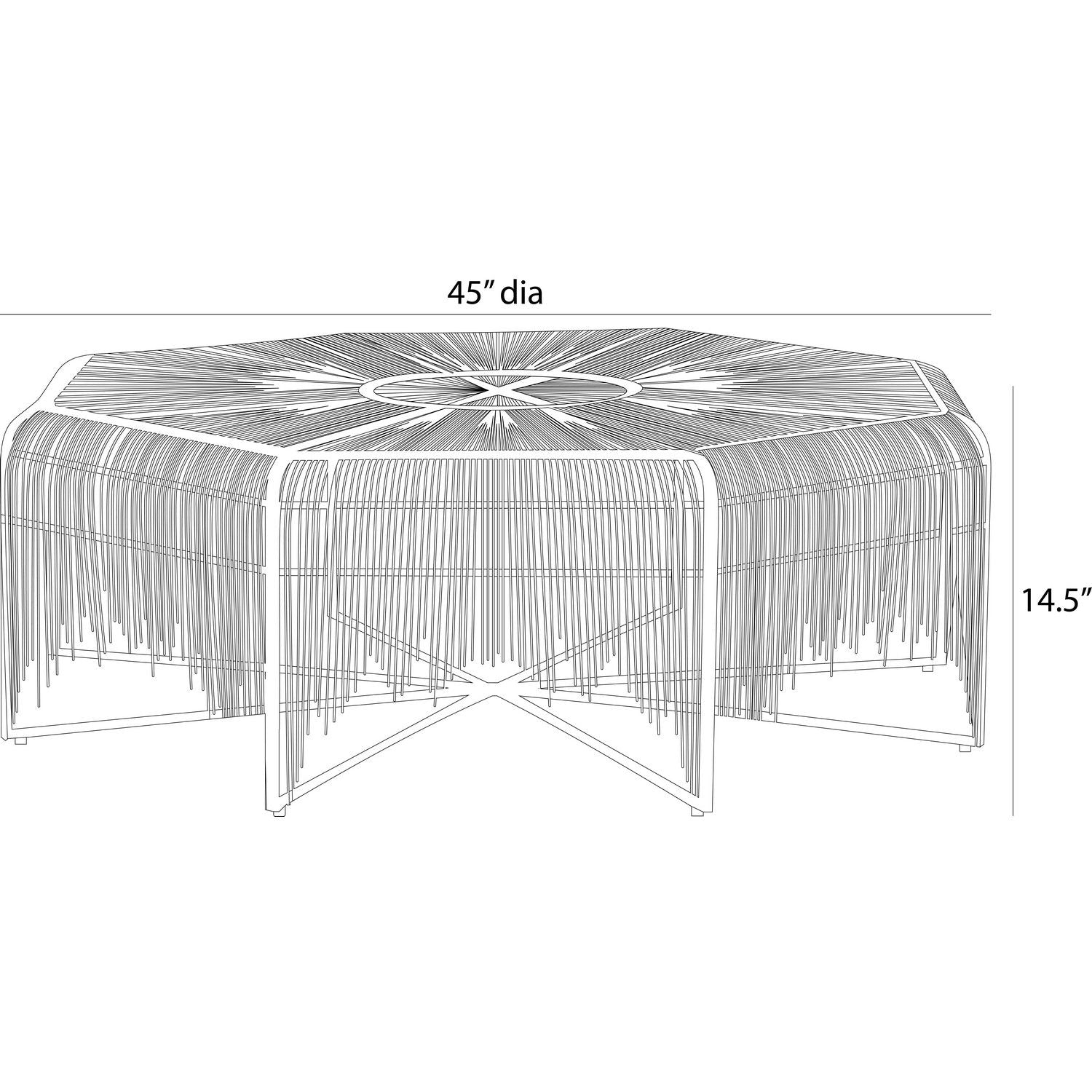 Arteriors - FCI26 - Cocktail Table - Ilaria - Natural Iron