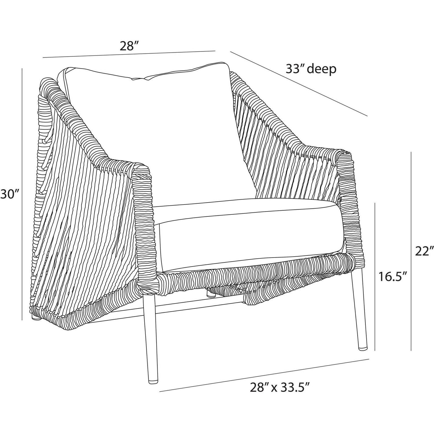 Arteriors - FRS23 - Outdoor Chair - Kiki - Pearl