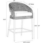 Arteriors - FSS09 - Outdoor Counter Stool - Juri - Porpoise