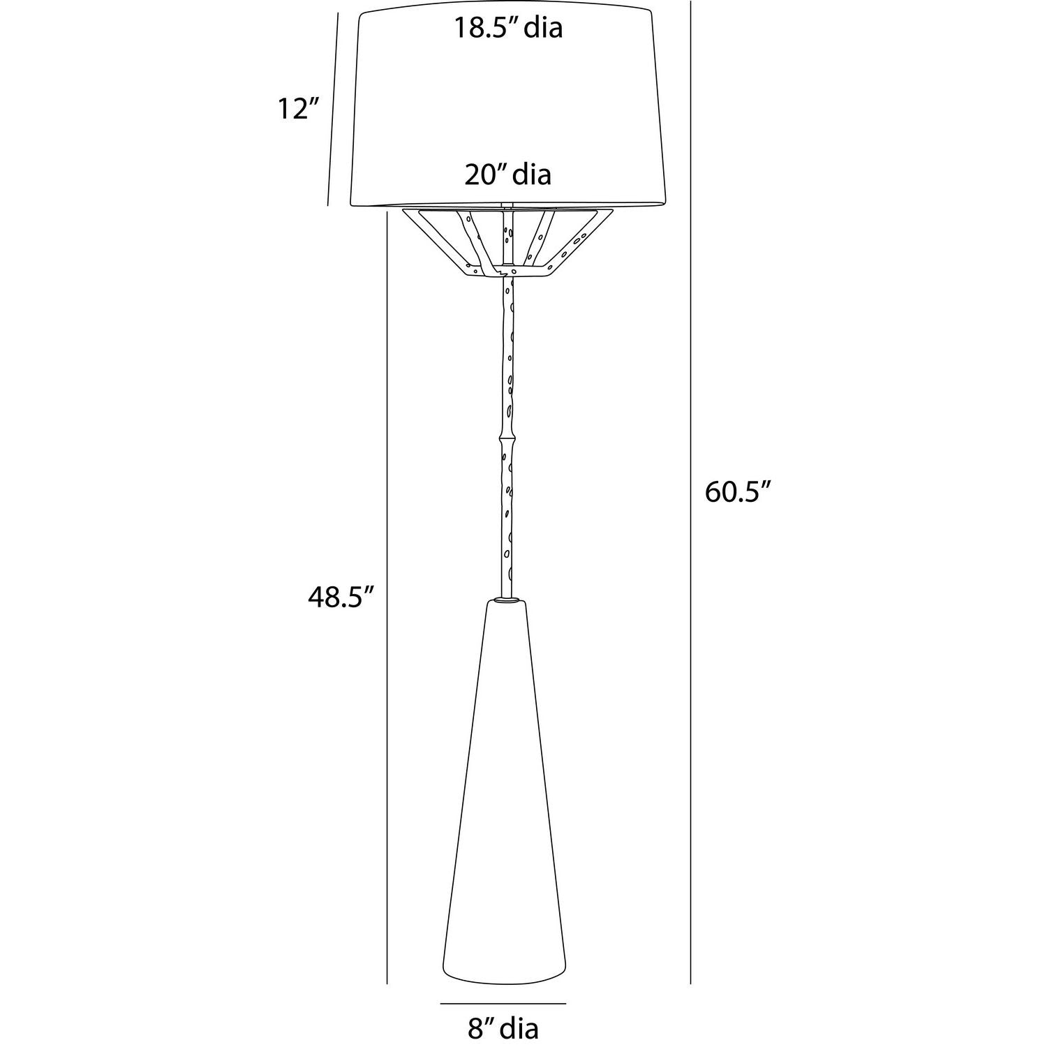 Arteriors - PFI17 - One Light Floor Lamp - Juneau - White