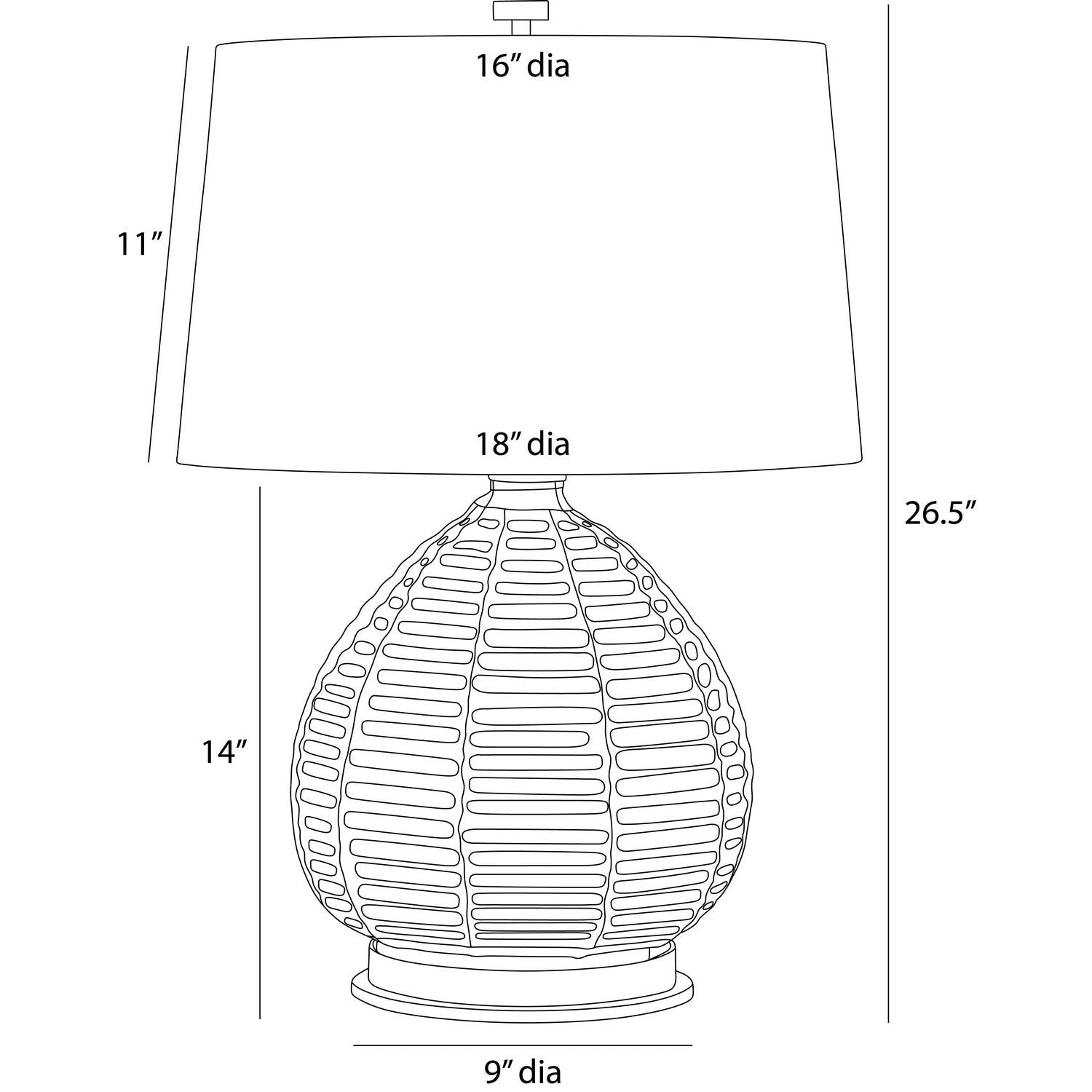 Arteriors - PTI24-SH024 - One Light Table Lamp - Juliette - Flint Luster