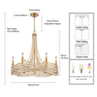 Arabela Lighting - 85233-6 - Six Light Chandelier - Anastasia - Lacquered Gold