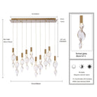 Arabela Lighting - 85215-10 - LED Linear Pendant - Aurora - Natural Brass