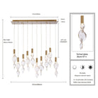 Arabela Lighting - 85216-14 - LED Linear Pendant - Aurora - Natural Brass