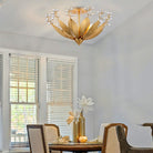 Arabela Lighting - 85134-5 - Five Light Semi Flushmount - Callista - Antique Gold Leaf