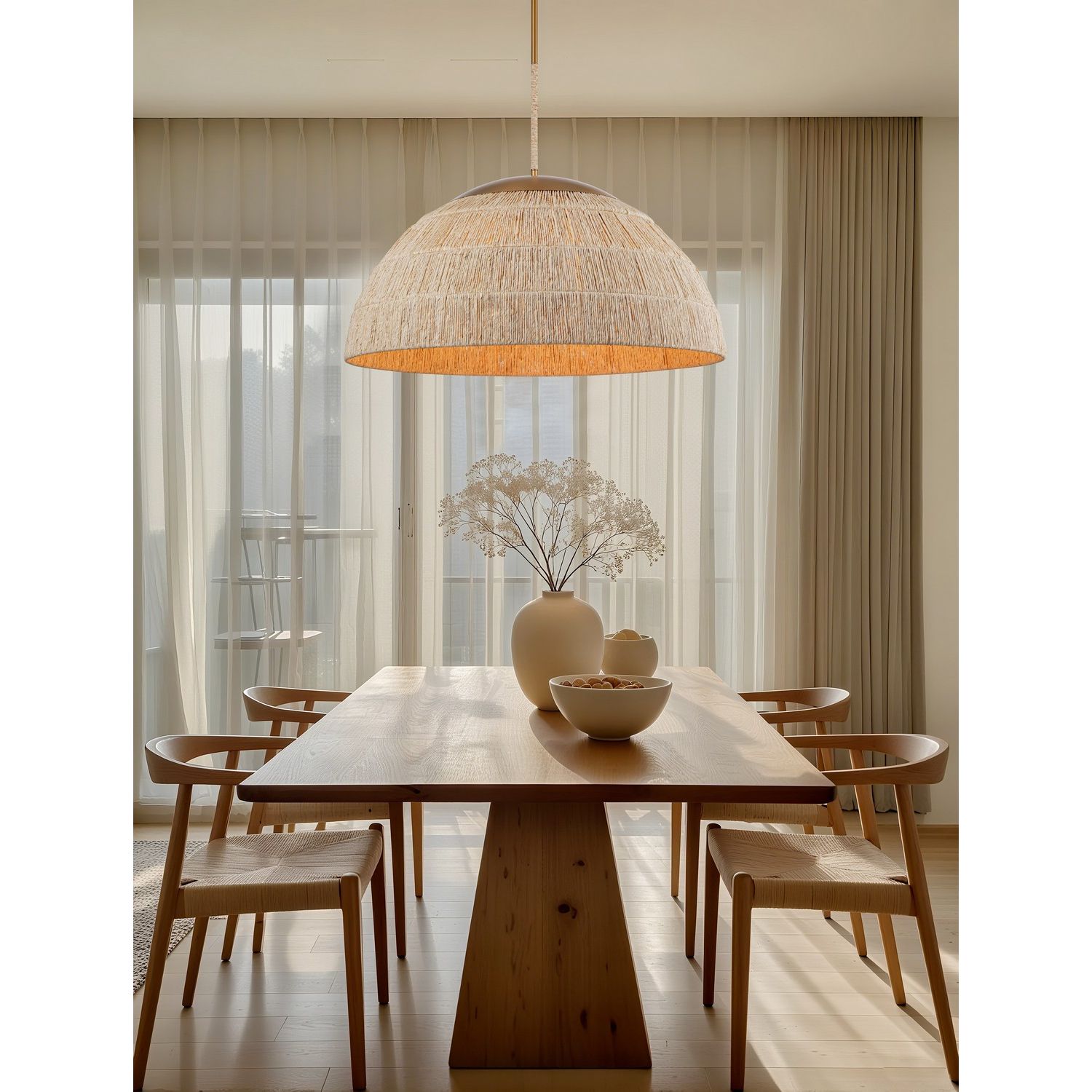 Arabela Lighting - 85111-6 - Six Light Pendant - Copa - Natural Brass