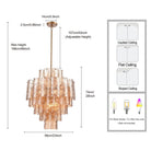 Arabela Lighting - 85262-13 - 13 Light Chandelier - Fire and Ice - Lacquered Gold