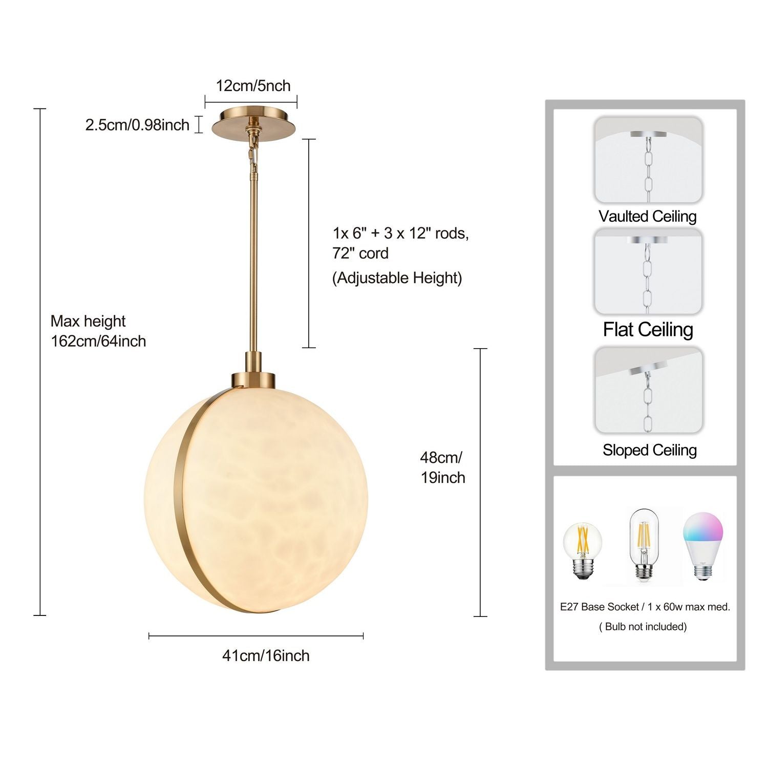 Arabela Lighting - 85222-1 - One Light Pendant - Lumis - Lacquered Gold