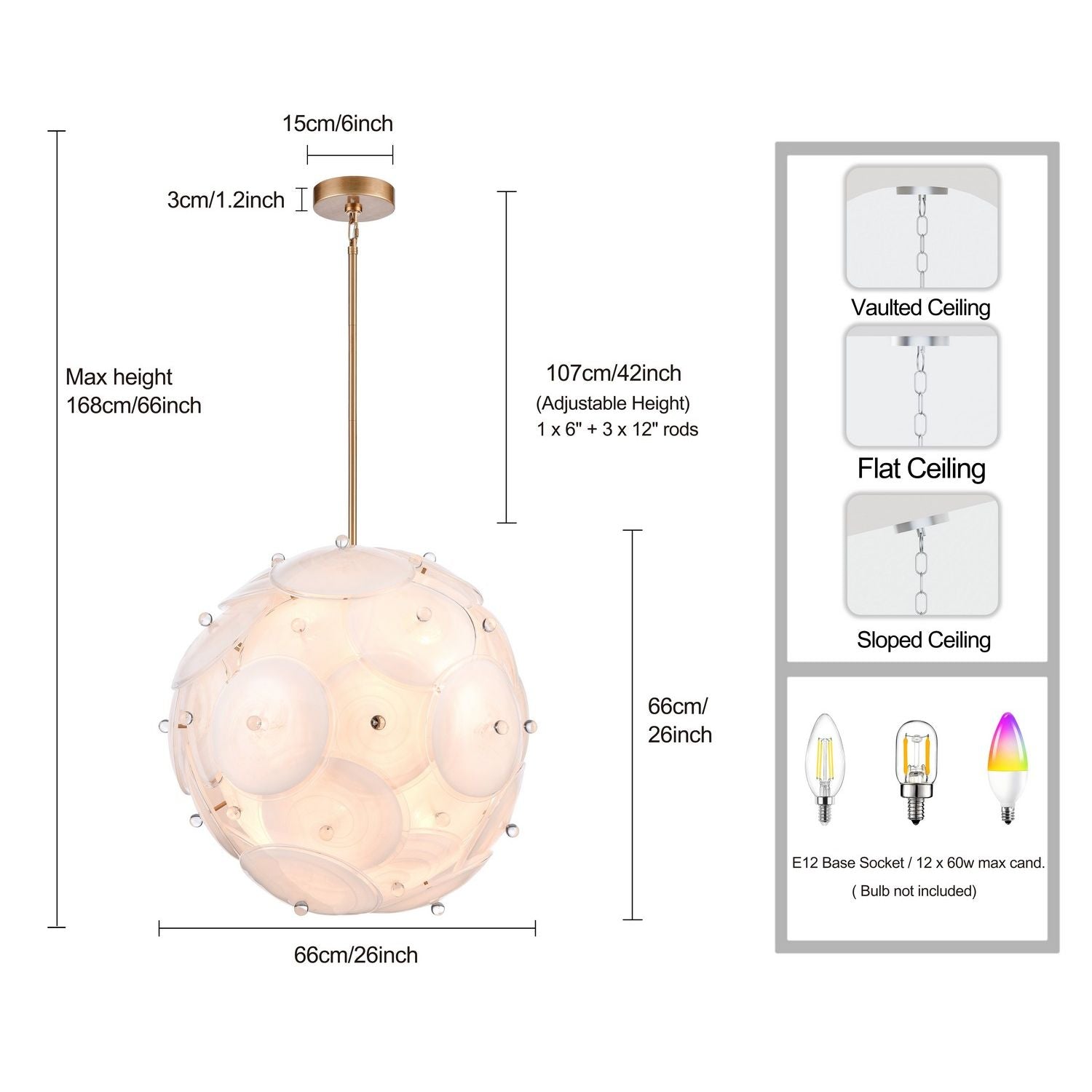 Arabela Lighting - 85122-12 - 12 Light Pendant - Tallulah - Lacquered Gold