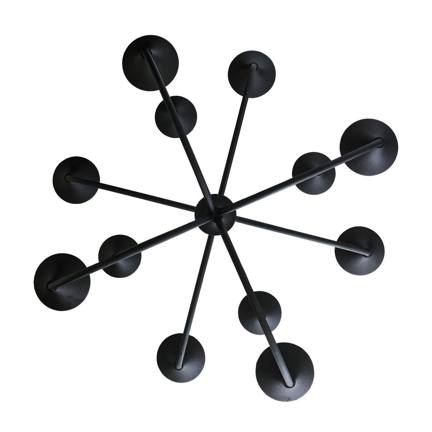 Arteriors - DLI09 - 12 Light Chandelier - Larkin - Black Gesso