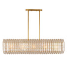 Kalco - 522661OL - Ten Light Linear Pendant - Fractal - Oxidized Gold Leaf