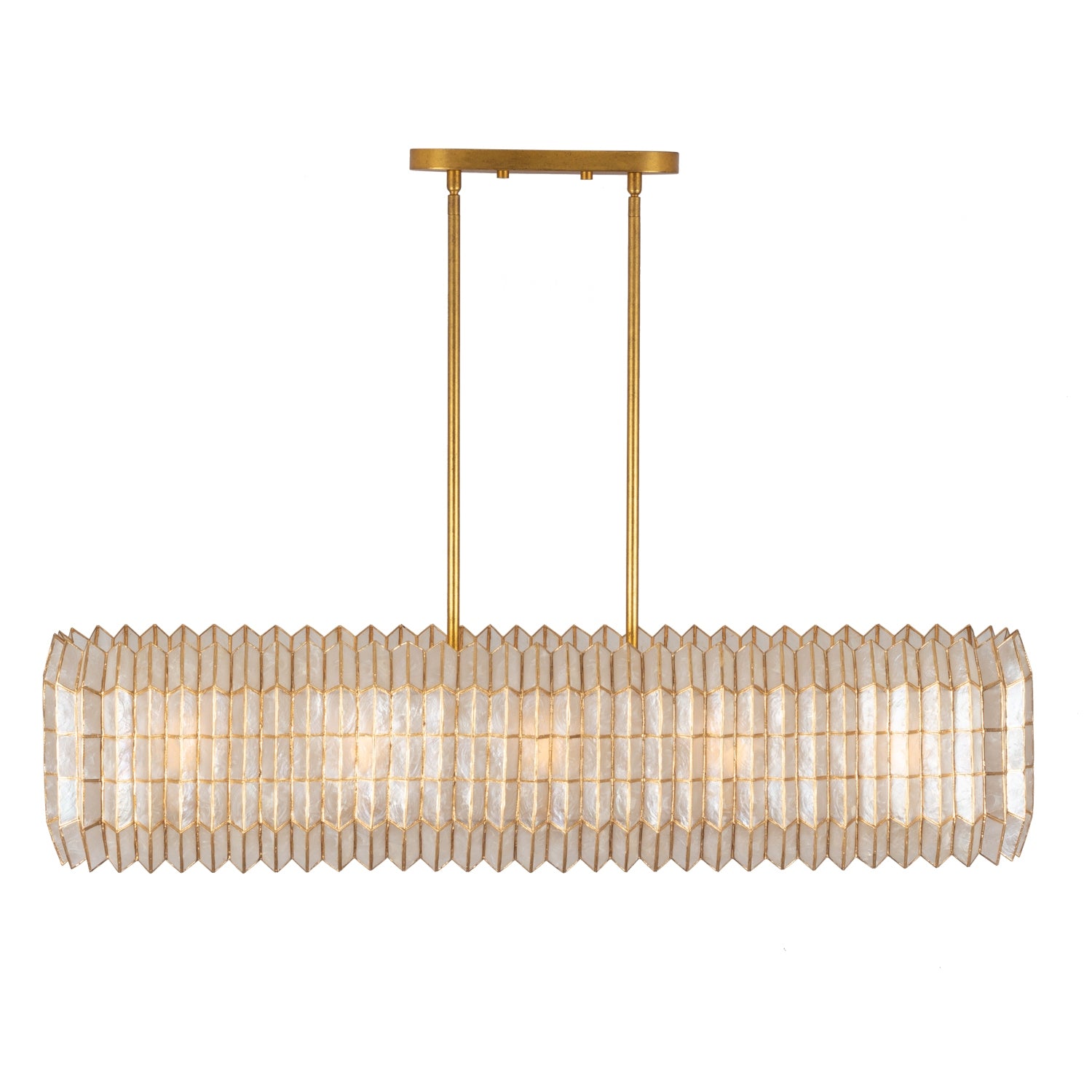 Kalco - 522661OL - Ten Light Linear Pendant - Fractal - Oxidized Gold Leaf