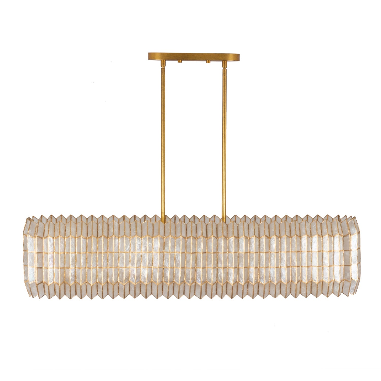 Kalco - 522661OL - Ten Light Linear Pendant - Fractal - Oxidized Gold Leaf