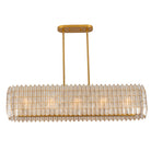 Kalco - 522661OL - Ten Light Linear Pendant - Fractal - Oxidized Gold Leaf