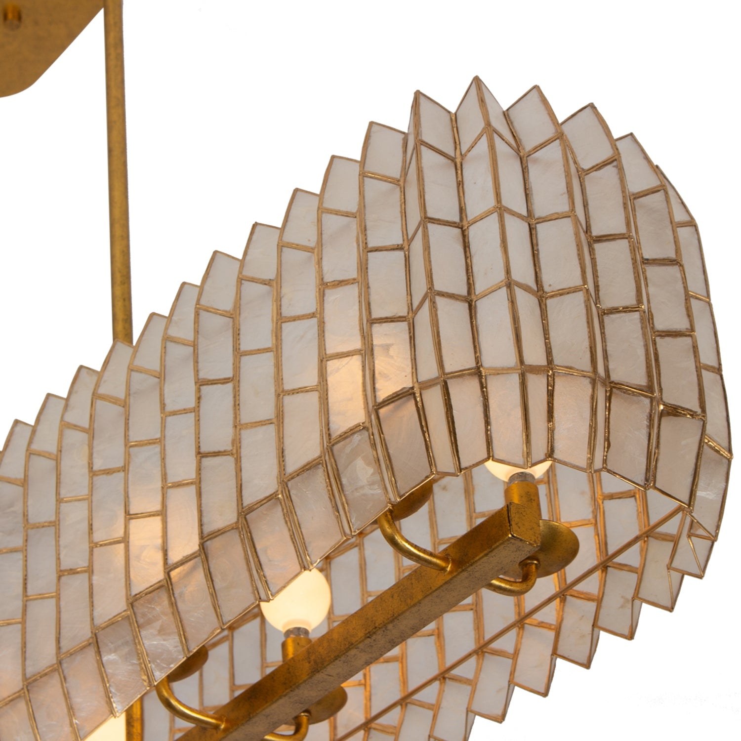 Kalco - 522661OL - Ten Light Linear Pendant - Fractal - Oxidized Gold Leaf