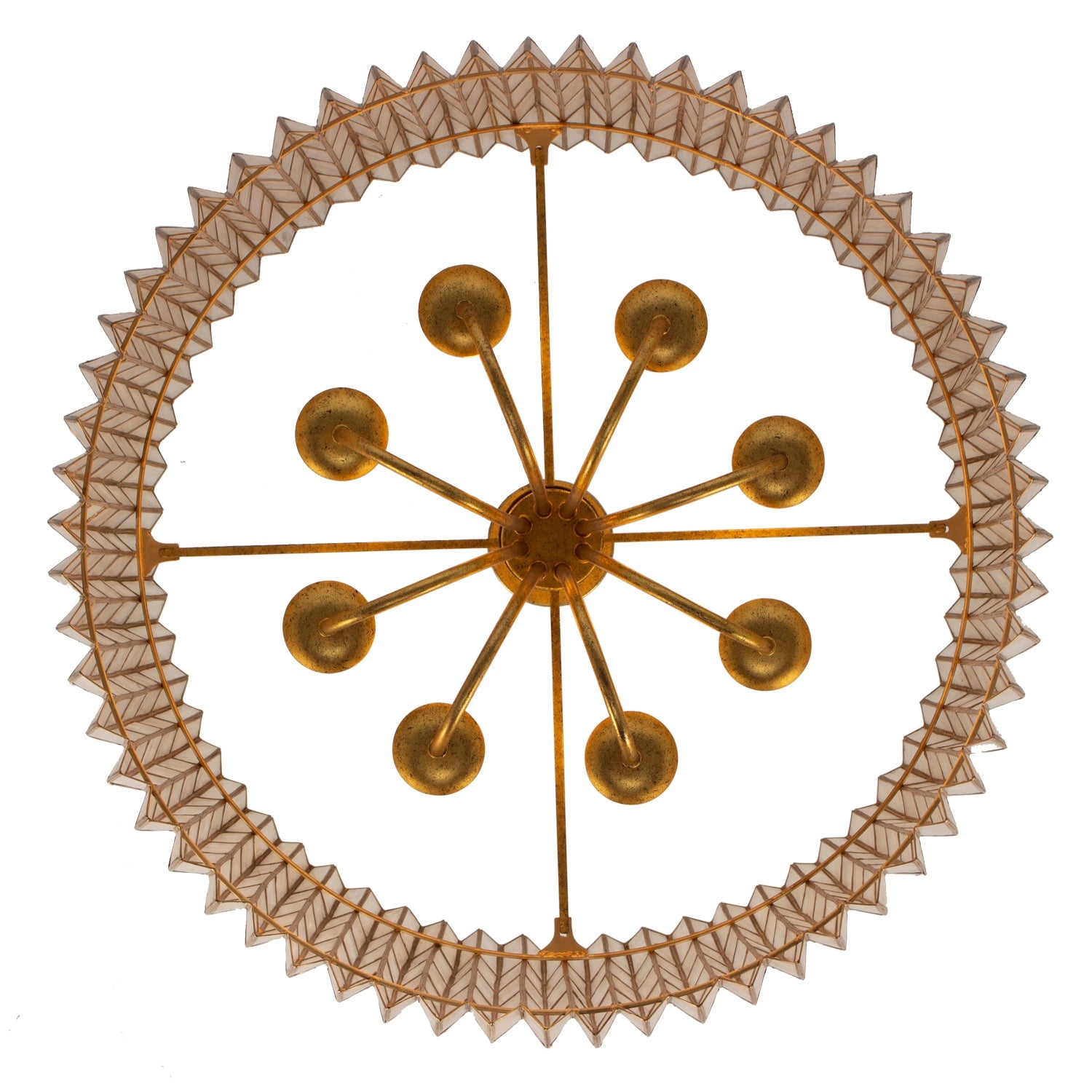 Kalco - 522655OL - Eight Light Chandelier - Fractal - Oxidized Gold Leaf