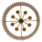 Kalco - 522655OL - Eight Light Chandelier - Fractal - Oxidized Gold Leaf