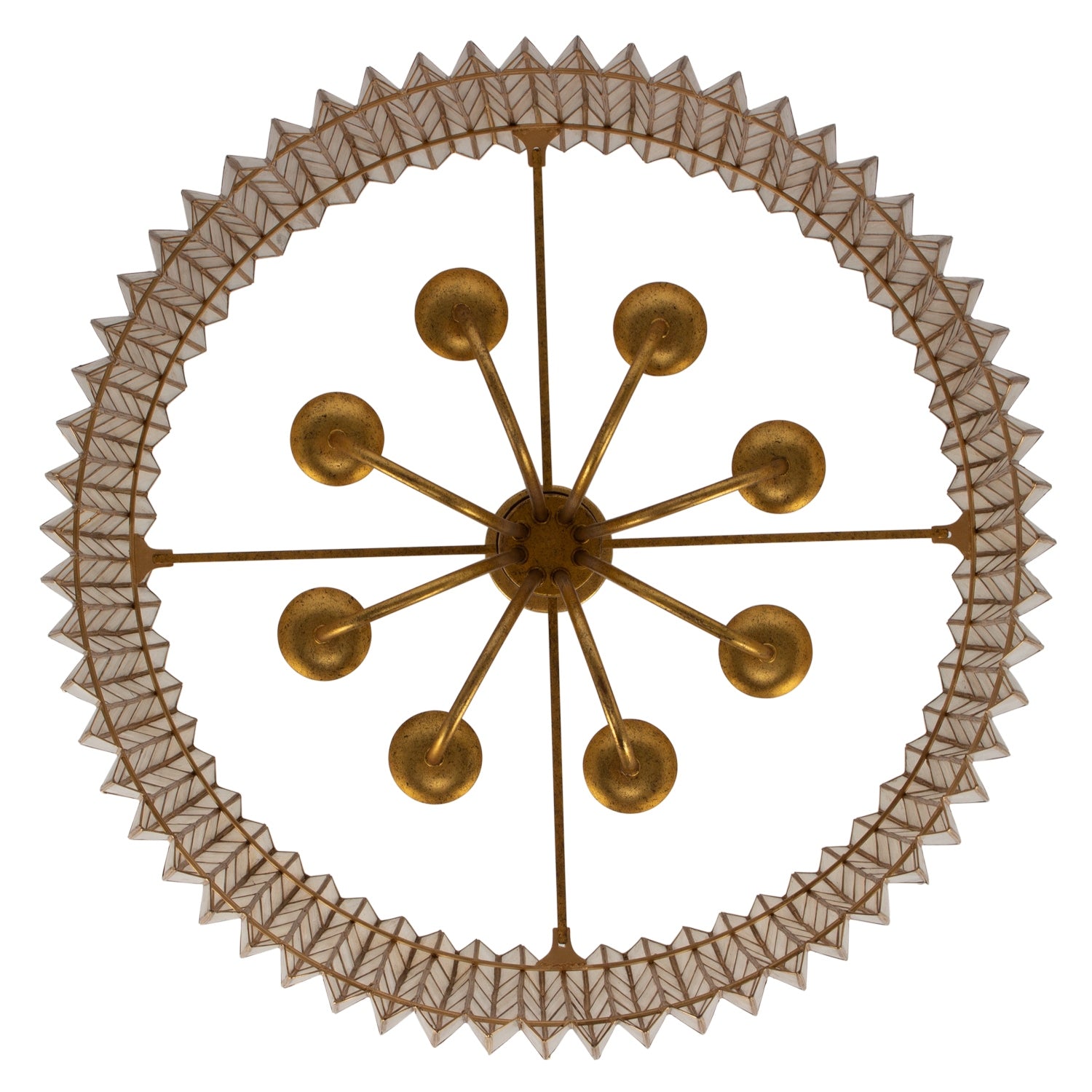 Kalco - 522655OL - Eight Light Chandelier - Fractal - Oxidized Gold Leaf