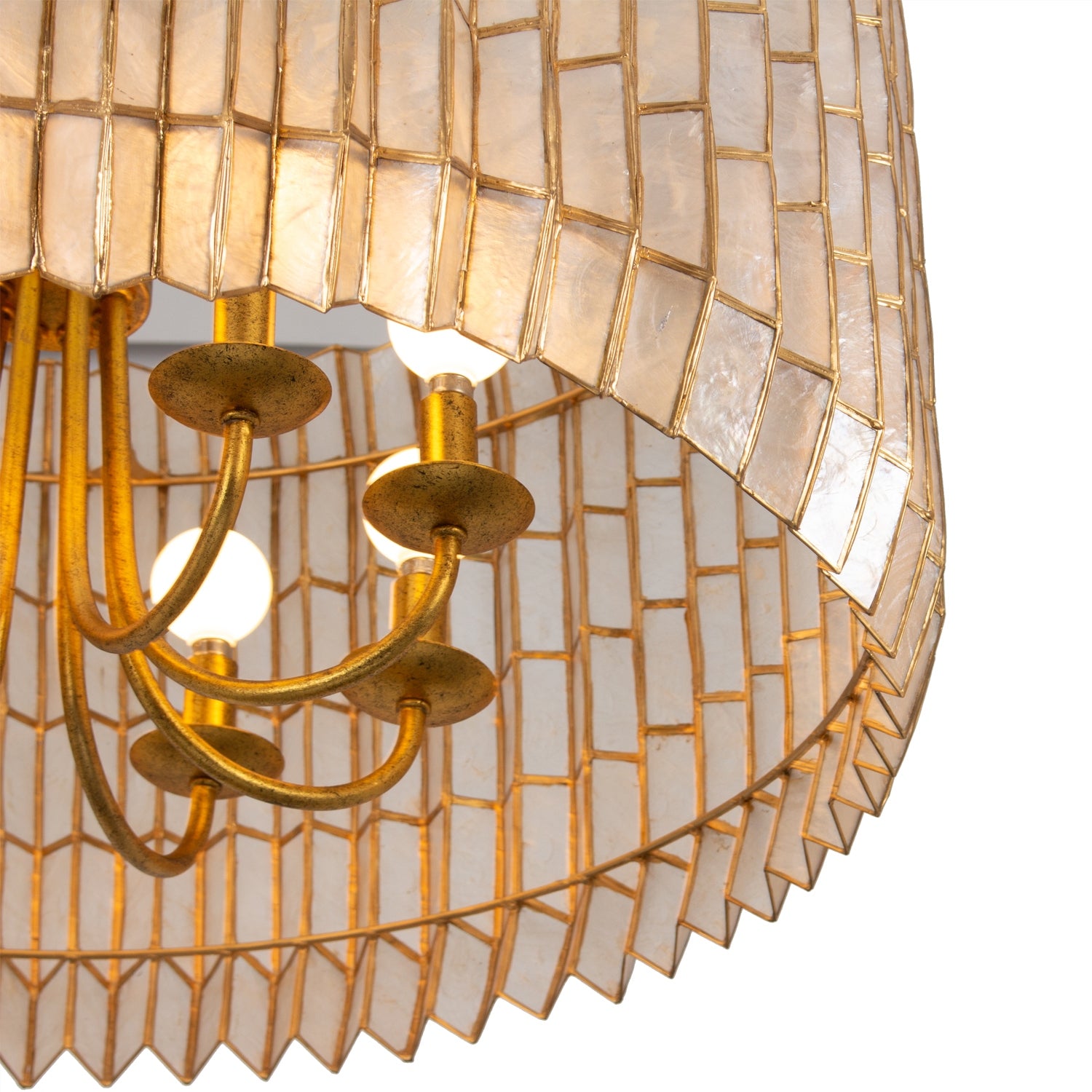 Kalco - 522655OL - Eight Light Chandelier - Fractal - Oxidized Gold Leaf