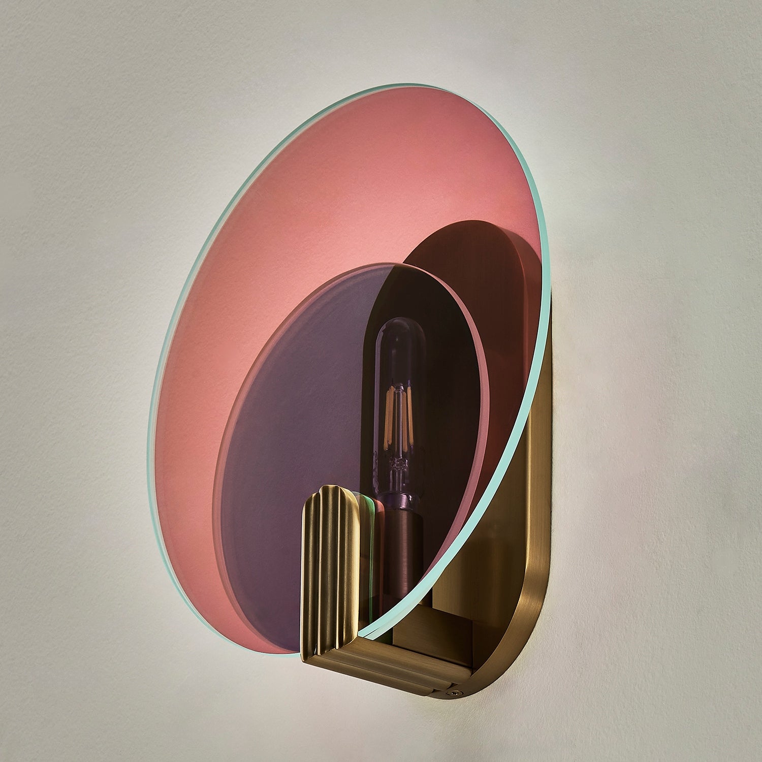 Kalco - 528521WB - One Light Wall Sconce - Optics - Winter Brass