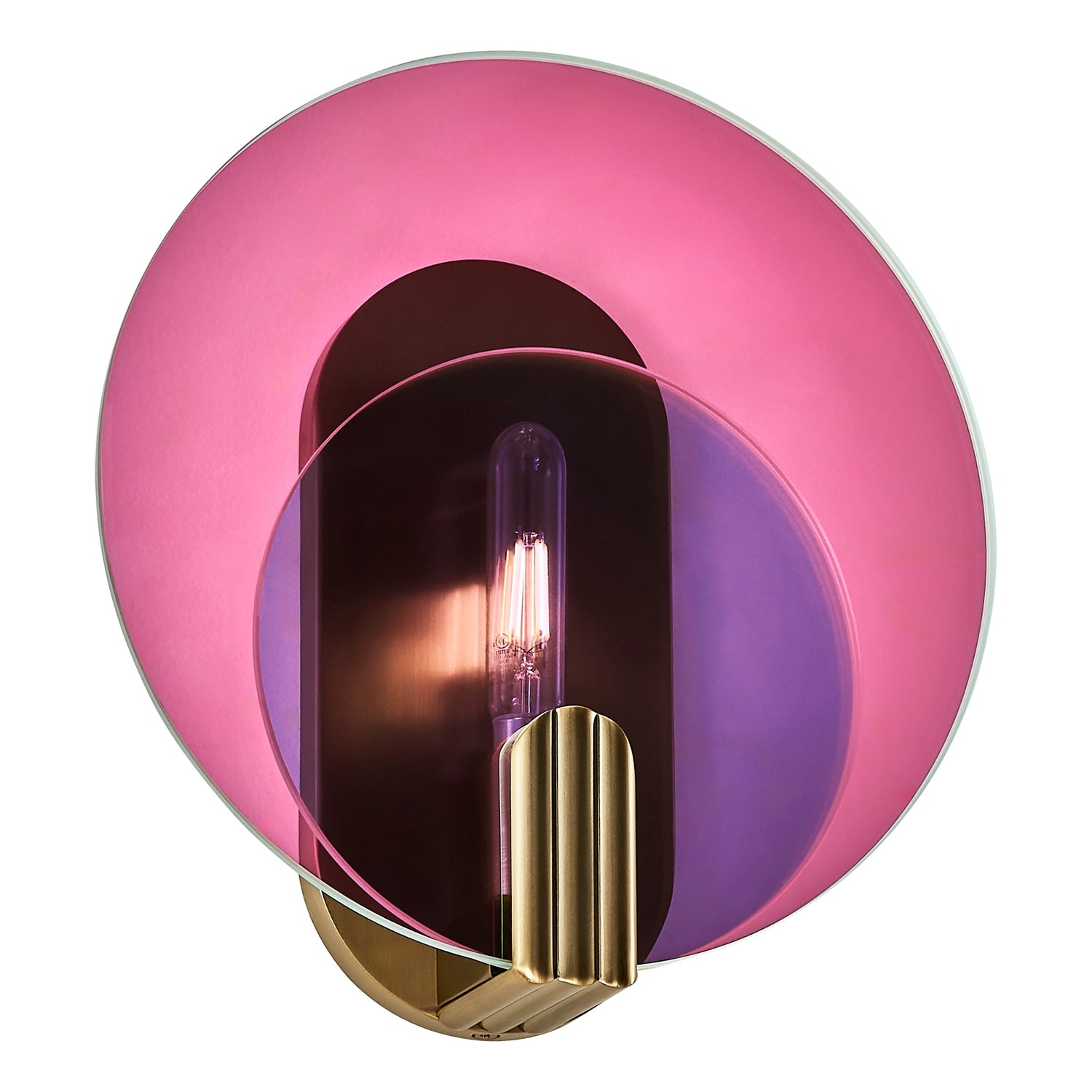 Kalco - 528521WB - One Light Wall Sconce - Optics - Winter Brass