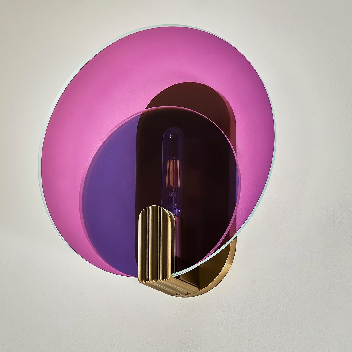 Kalco - 528521WB - One Light Wall Sconce - Optics - Winter Brass