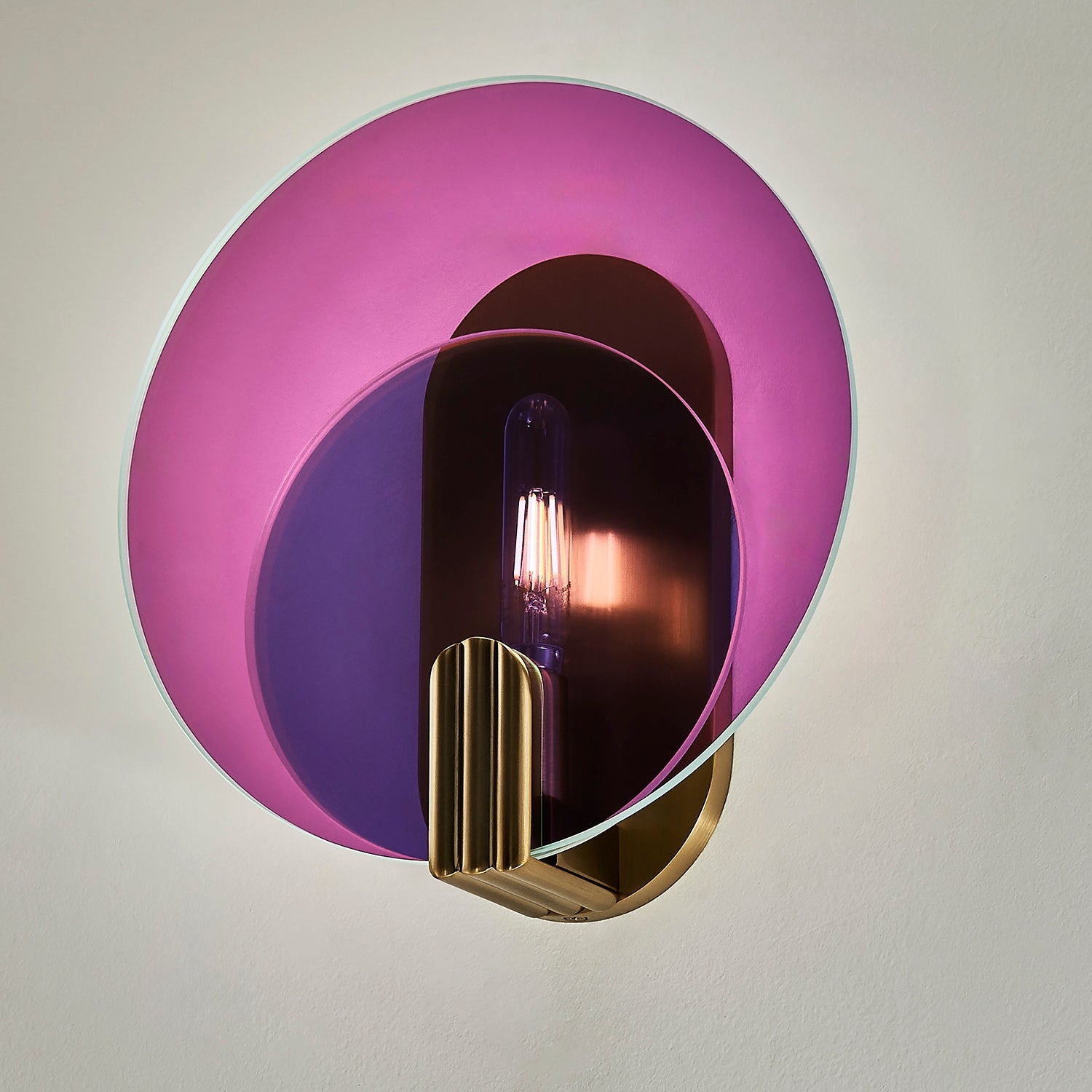 Kalco - 528521WB - One Light Wall Sconce - Optics - Winter Brass
