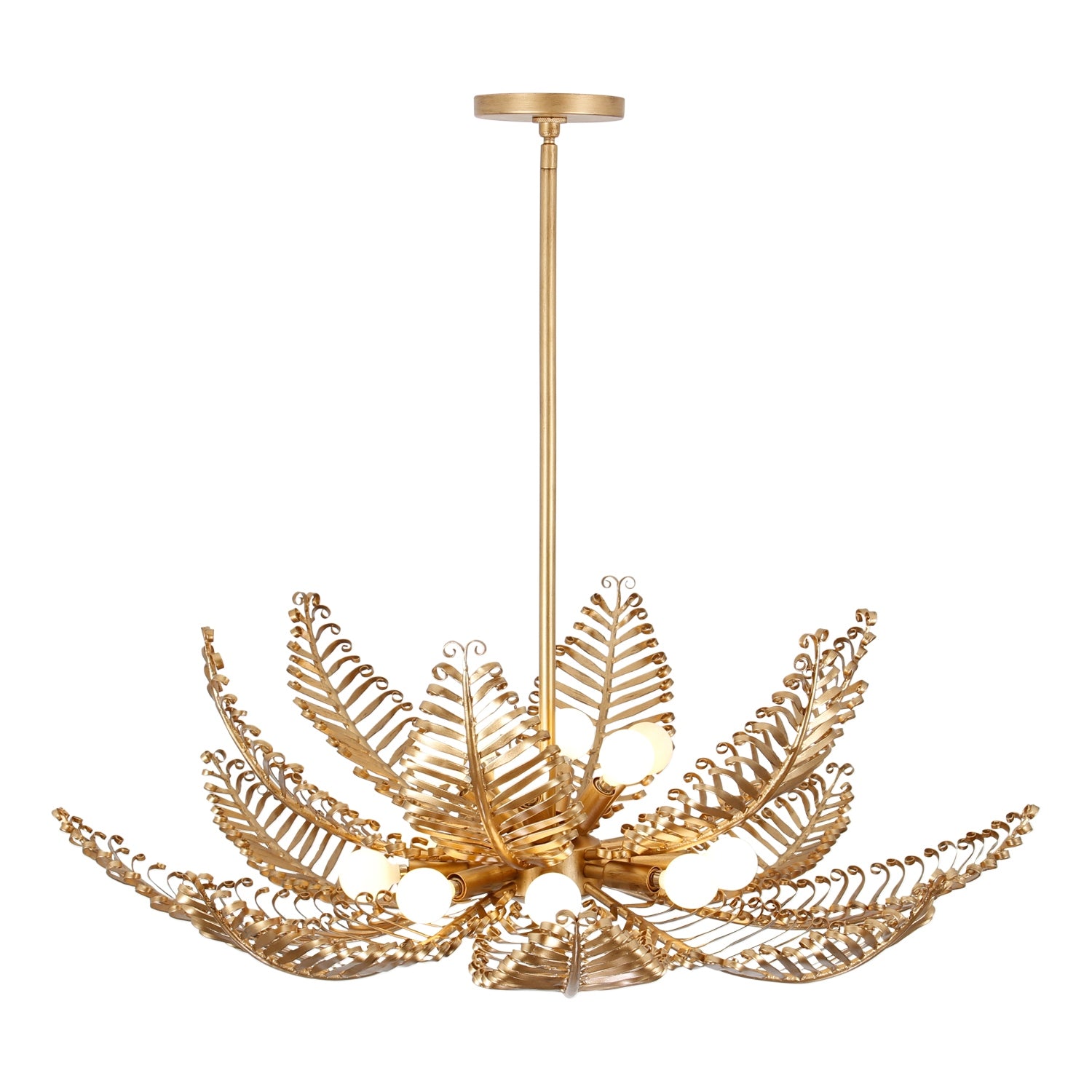 Kalco - 528255MG - 14 Light Chandelier - Fern - Modern Gold