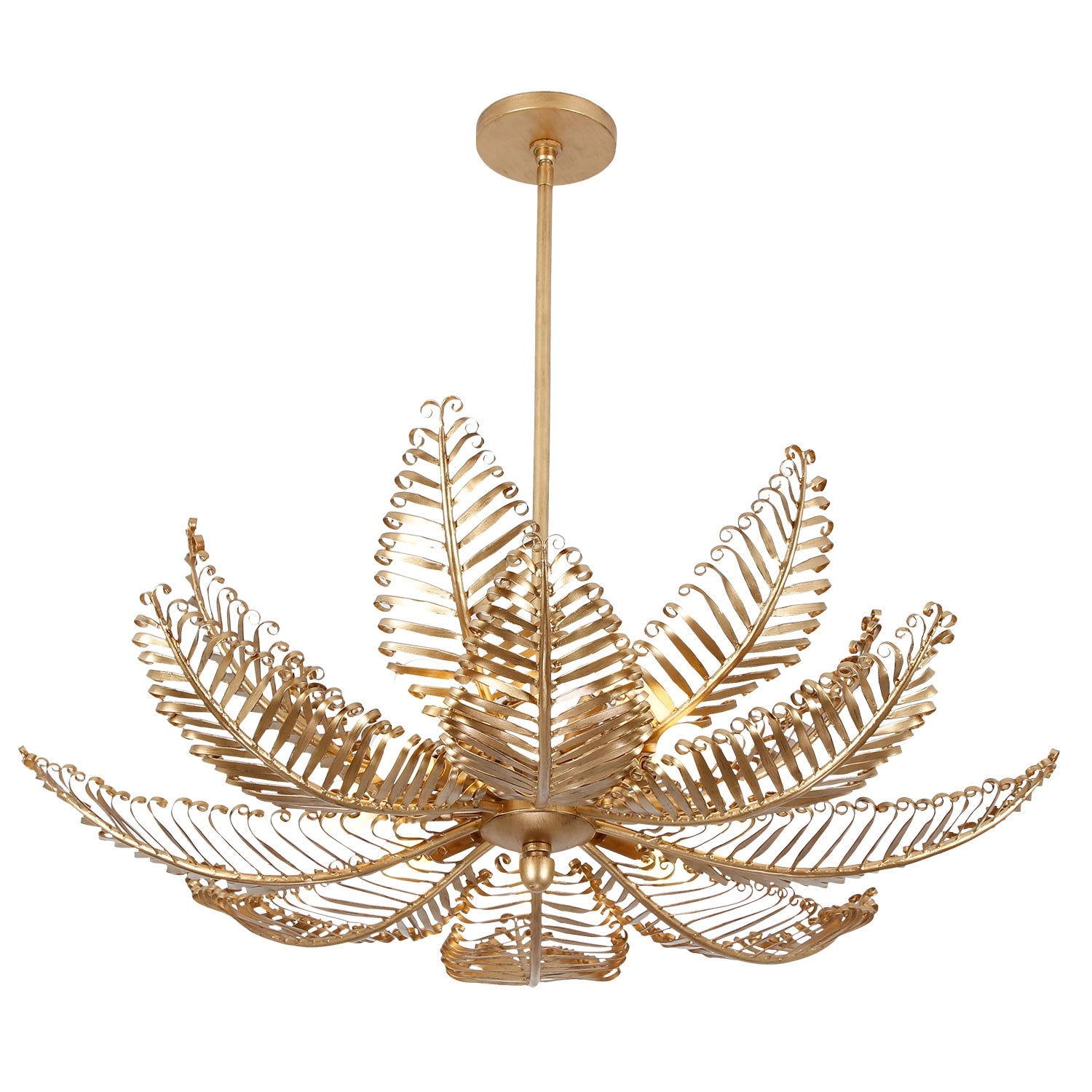 Kalco - 528255MG - 14 Light Chandelier - Fern - Modern Gold