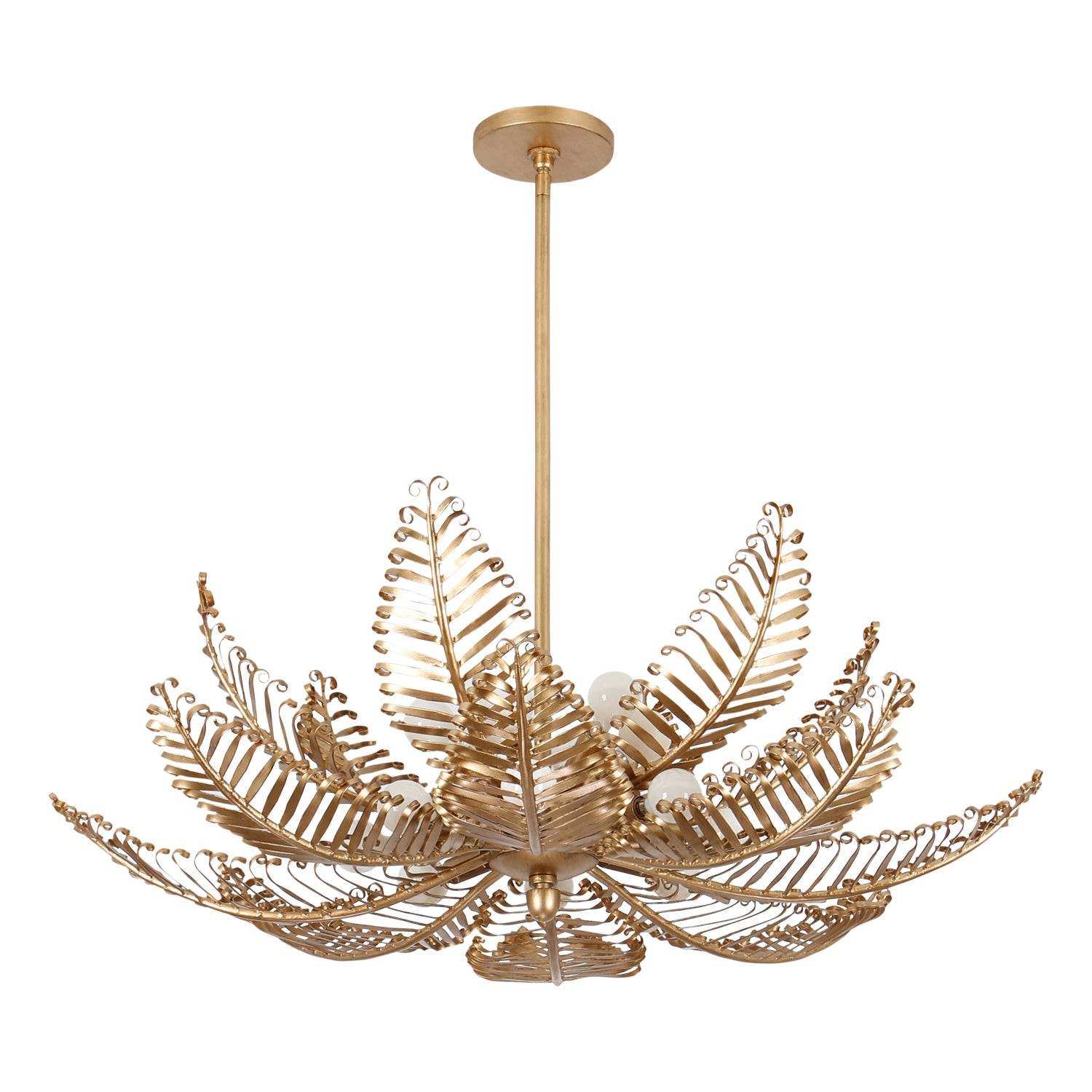 Kalco - 528255MG - 14 Light Chandelier - Fern - Modern Gold