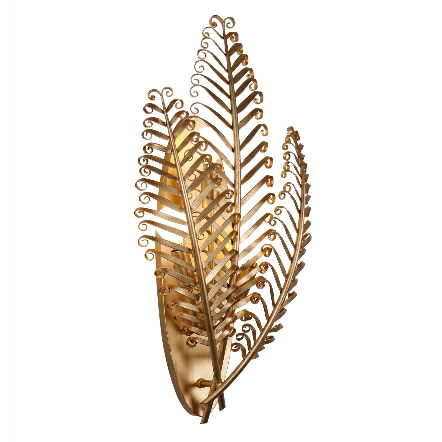 Kalco - 528221MG - Three Light Wall Sconce - Fern - Modern Gold