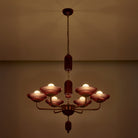 Kalco - 519671STB/MGNT - Six Light Chandelier - Verde - Satin Brass