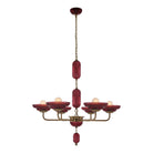 Kalco - 519671STB/MGNT - Six Light Chandelier - Verde - Satin Brass