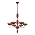 Kalco - 519671STB/MGNT - Six Light Chandelier - Verde - Satin Brass