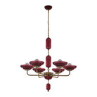 Kalco - 519671STB/MGNT - Six Light Chandelier - Verde - Satin Brass