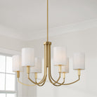Capital Lighting - 459561AD-716 - Six Light Chandelier - Adrian - Aged Brass