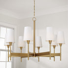 Capital Lighting - 460881AD-718 - Eight Light Chandelier - Leland - Aged Brass