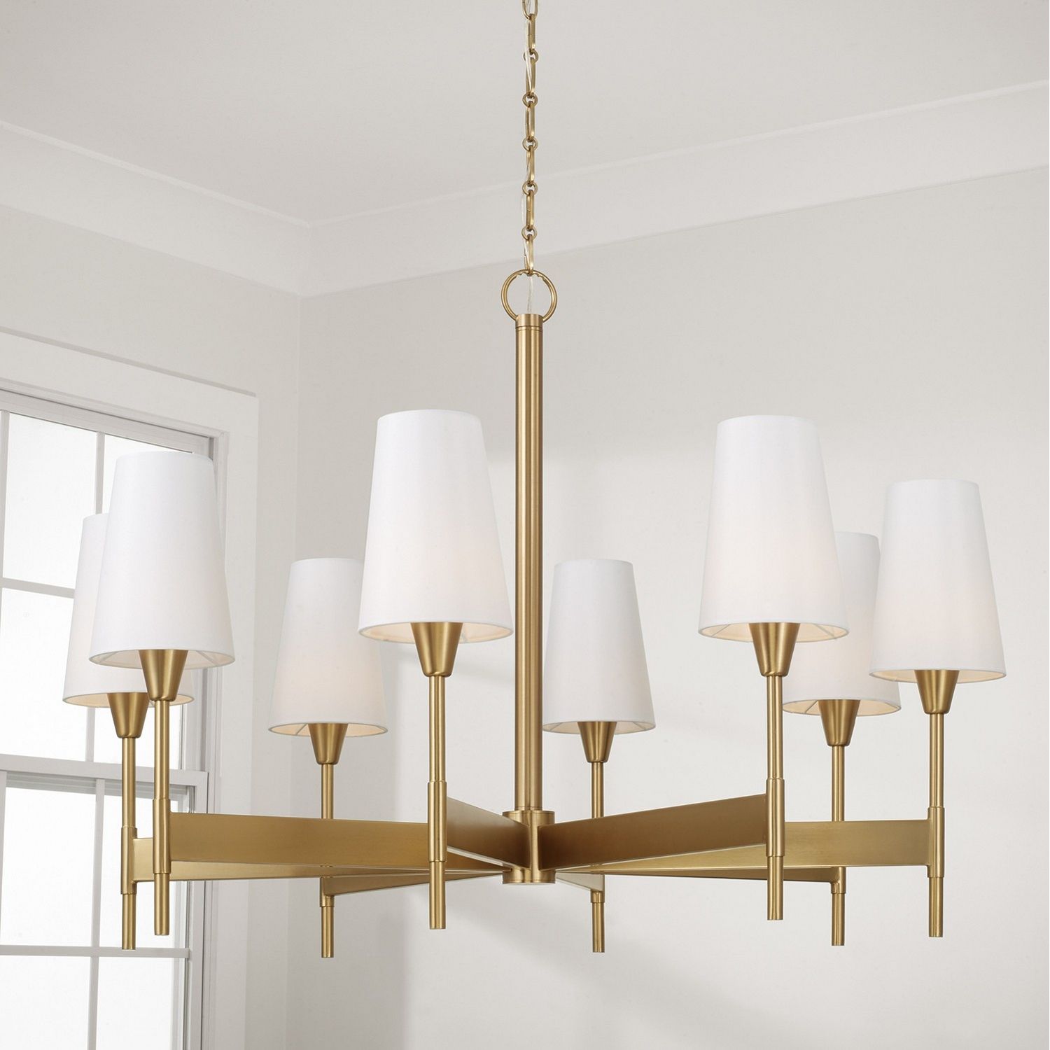 Capital Lighting - 460881AD-718 - Eight Light Chandelier - Leland - Aged Brass