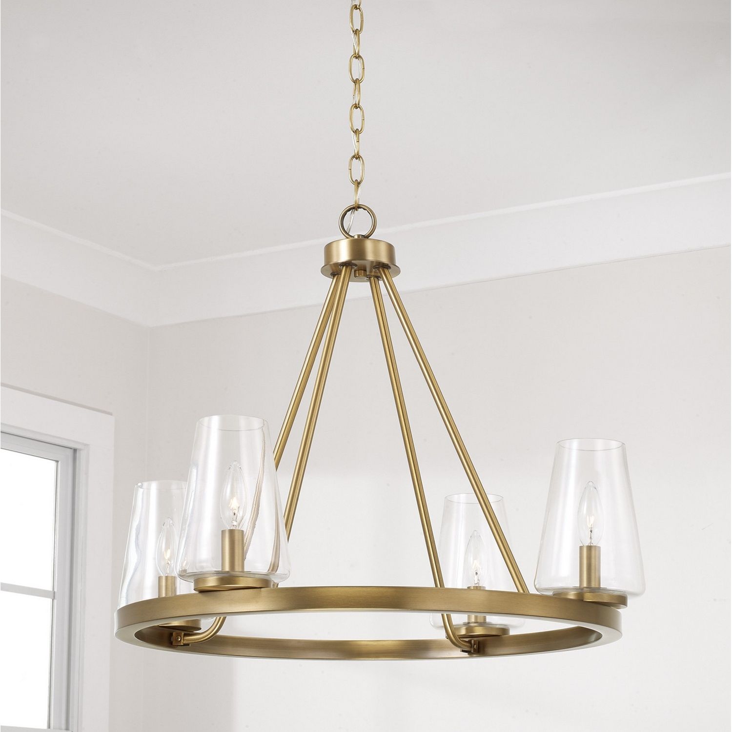 Capital Lighting - 461941AD-662 - Four Light Chandelier - Aaron - Aged Brass