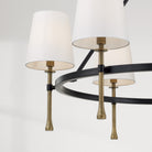 Capital Lighting - 460761MBG-717 - Six Light Chandelier - Hollis - Matte Black with Hammered Gold
