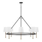 Capital Lighting - 460781MBG-717 - Eight Light Chandelier - Hollis - Matte Black with Hammered Gold