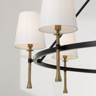 Capital Lighting - 460781MBG-717 - Eight Light Chandelier - Hollis - Matte Black with Hammered Gold