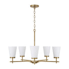 Capital Lighting - 461051AD-660 - Five Light Chandelier - Drake - Aged Brass