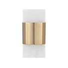 Capital Lighting - 660111WMB - LED Wall Sconce - Sidney - White Marble and Matte Brass