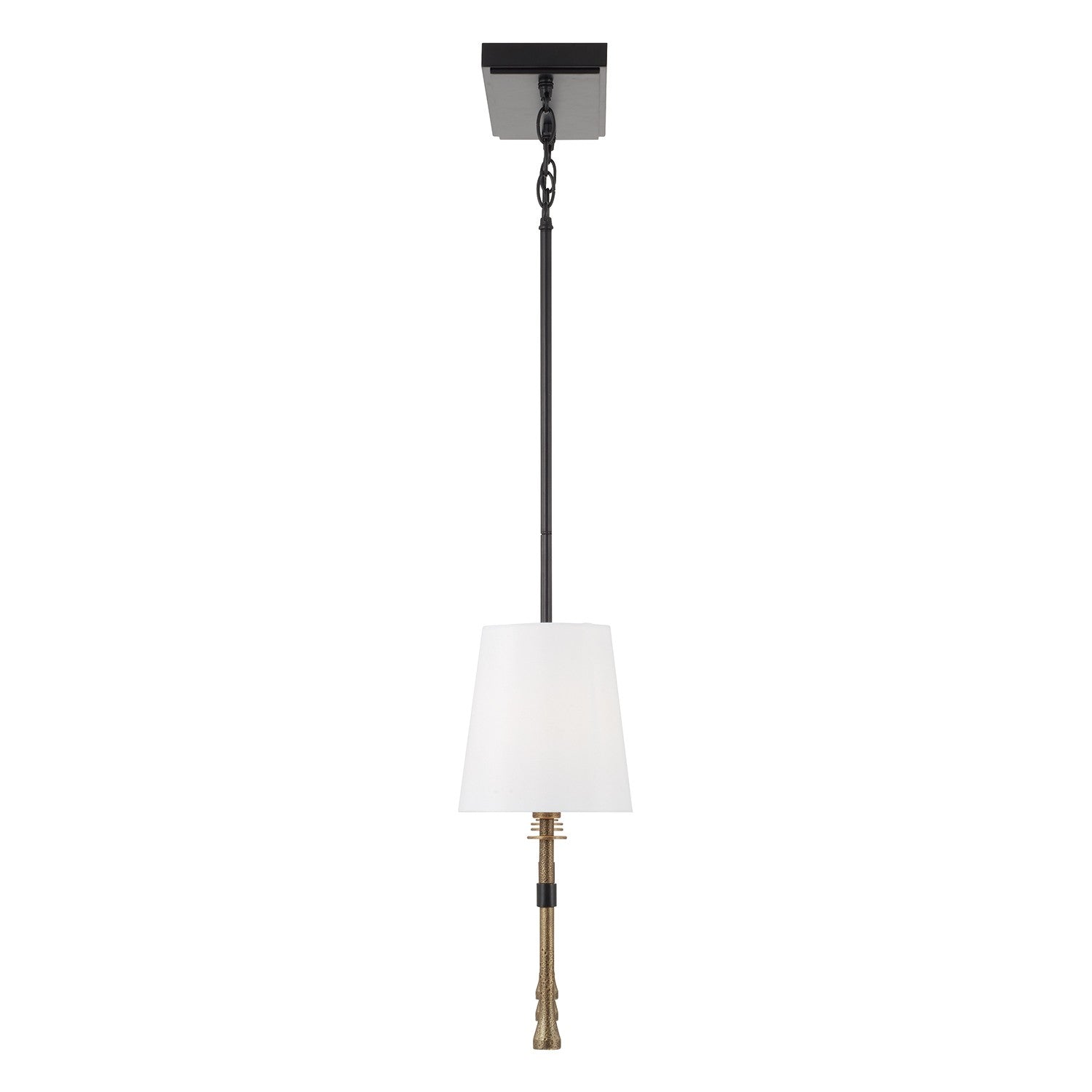 Capital Lighting - 860751MBG-717 - Five Light Island Pendant - Hollis - Matte Black with Hammered Gold
