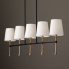 Capital Lighting - 860751MBG-717 - Five Light Island Pendant - Hollis - Matte Black with Hammered Gold